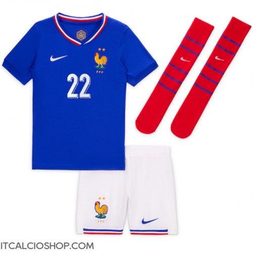 Francia Theo Hernandez #22 Prima Maglia Bambino Europei 2024 Manica Corta (+ Pantaloni corti)